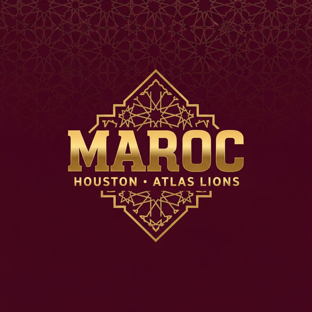 Maroc Atlas Lions Collector Edition fan tee — Curated Houston WC2026